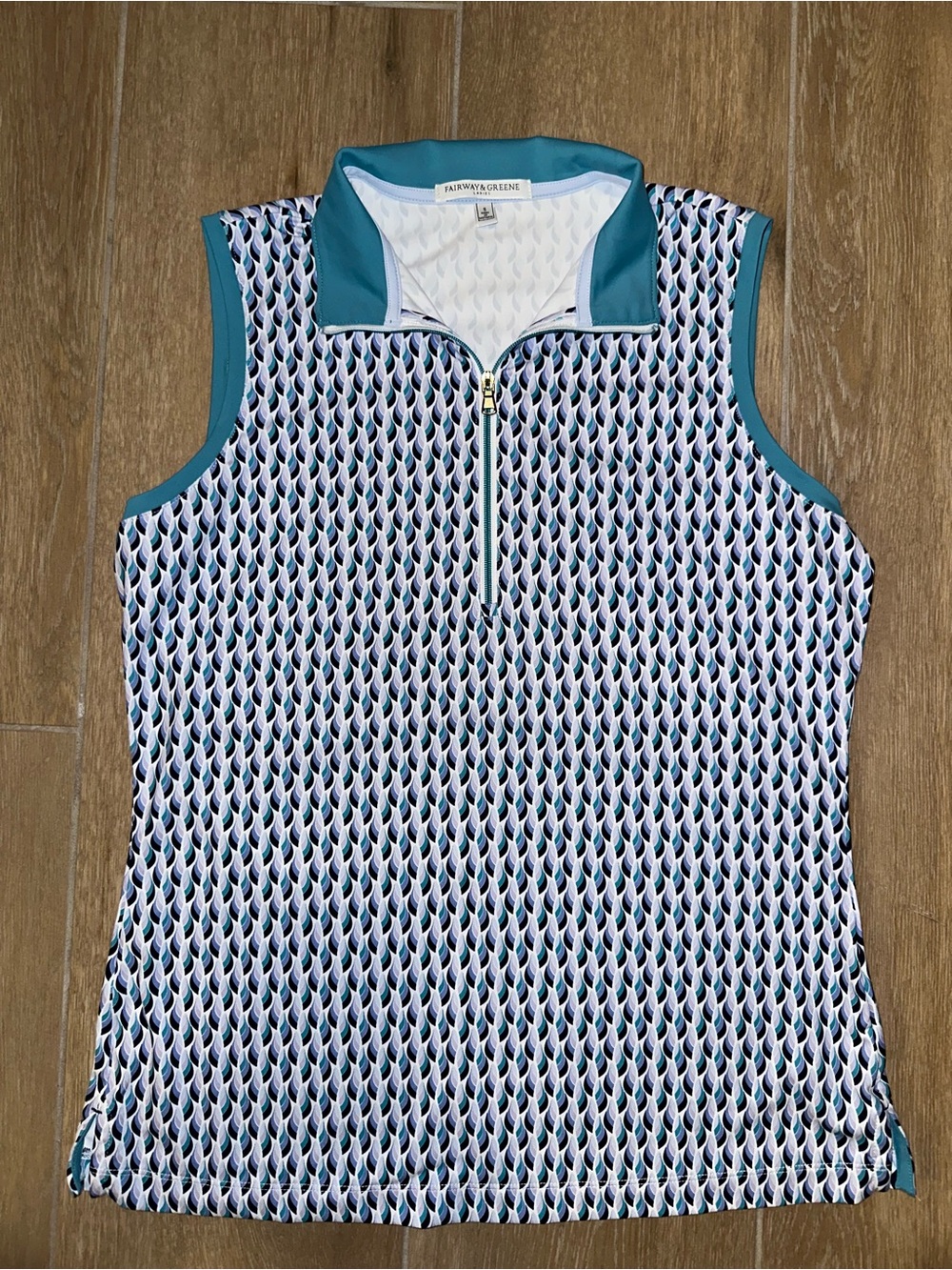 Fairway & Greene Sleeveless polo 1/4 zipper Small